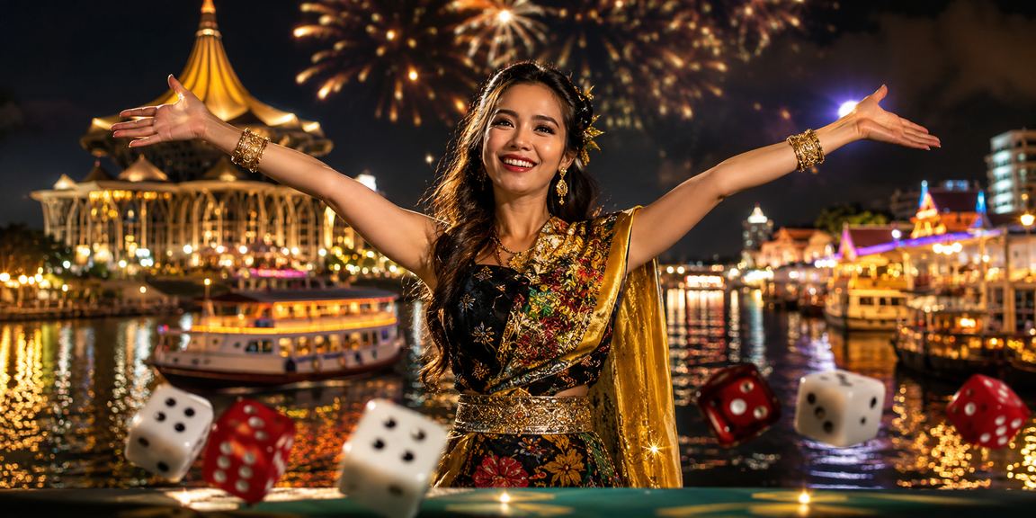 Permainan dadu dan kasino dior88 dalam suasana gaya Malaysia di Kuching